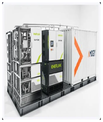 ENERLINK NGP 무탄소 파워팩 컨테이너 — PEM 연료전지 파워팩과 암모니아 크래커